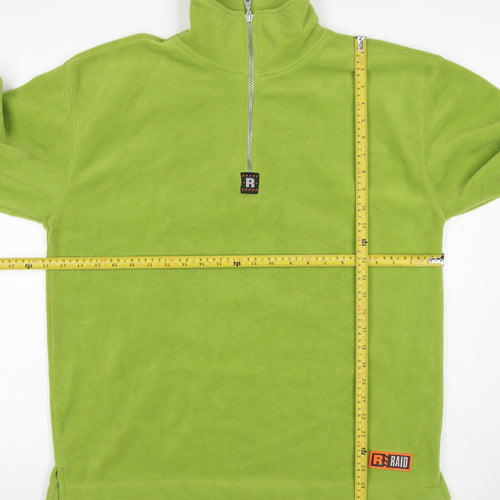 RAID Teens Green UK 16 1/2 Zip Fleece Pullover Sweatshirt