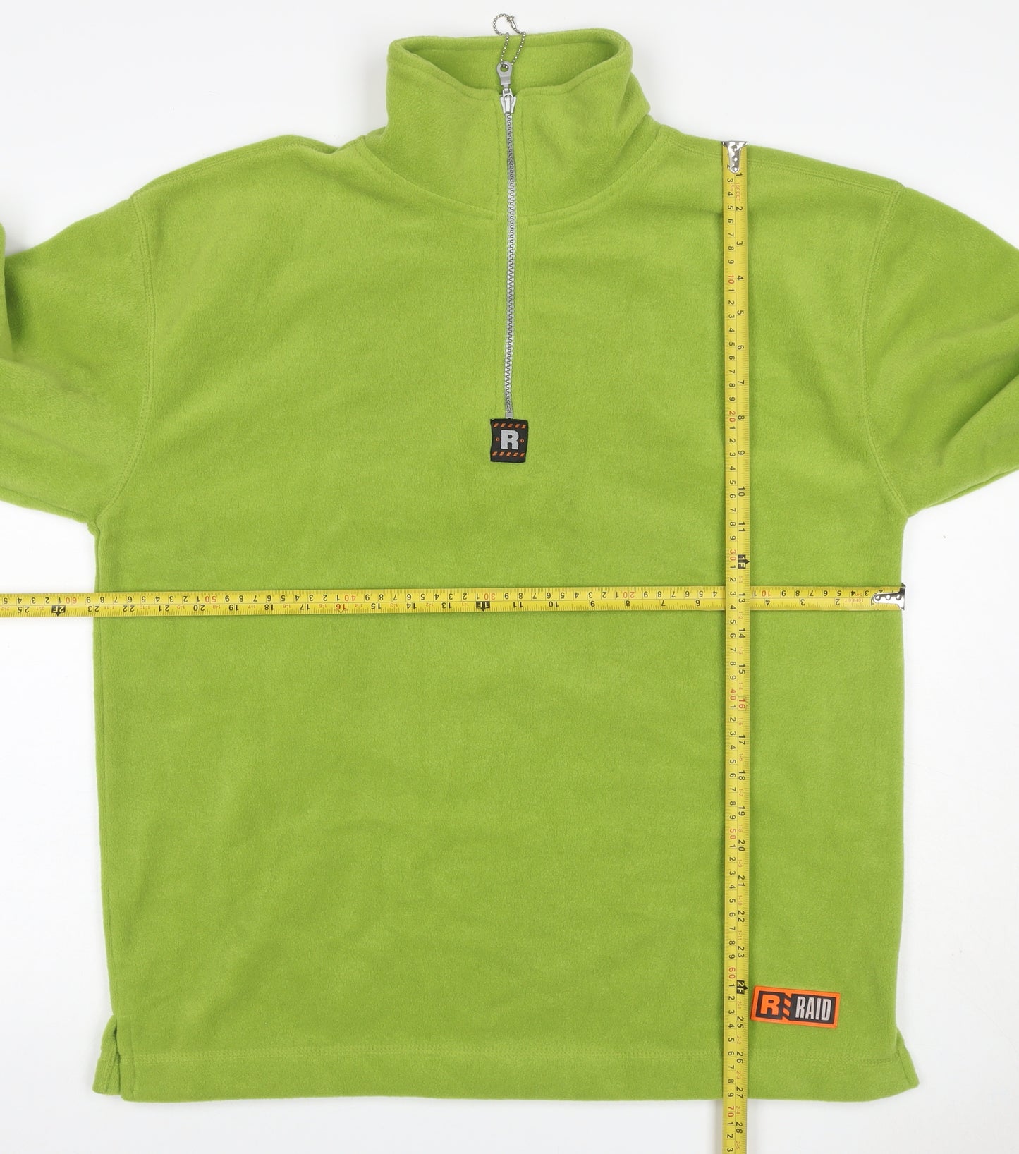 RAID Teens Green UK 16 1/2 Zip Fleece Pullover Sweatshirt