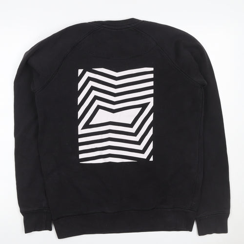 Be a King Men’s Black M Graphic Print Crew Neck Pullover Sweatshirt