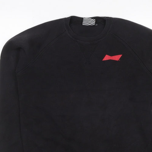 Be a King Men’s Black M Graphic Print Crew Neck Pullover Sweatshirt