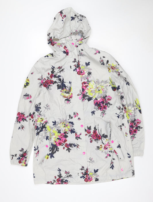 Joules Women’s Multicoloured UK 12 Floral Right as Rain Hooded Jacket