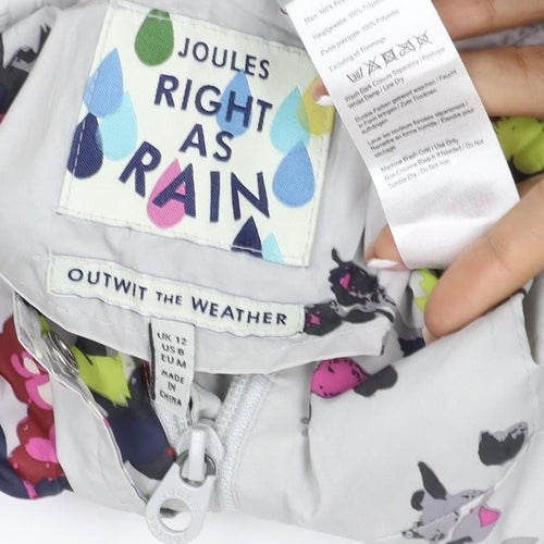 Joules Women’s Multicoloured UK 12 Floral Right as Rain Hooded Jacket