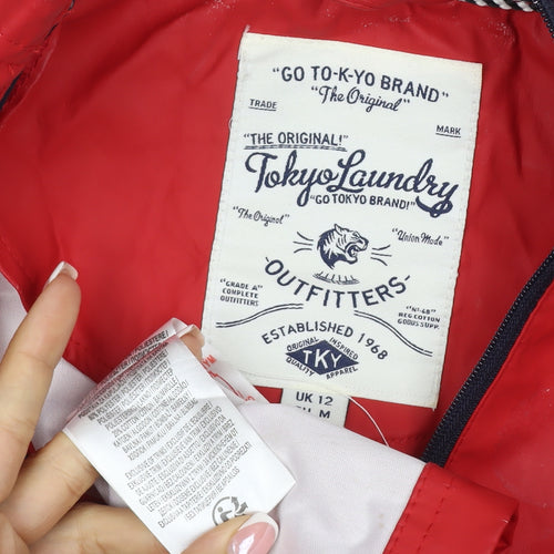 Tokyo Laundry Women’s Red UK 12 Hooded Zip Jacket