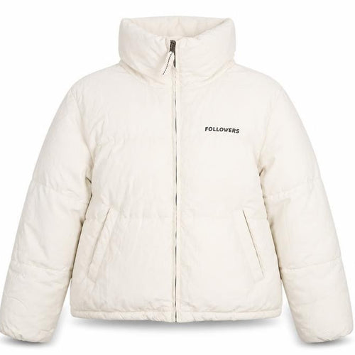 Bershka Women Ivory L Puffer Jacket Full Zip Padded