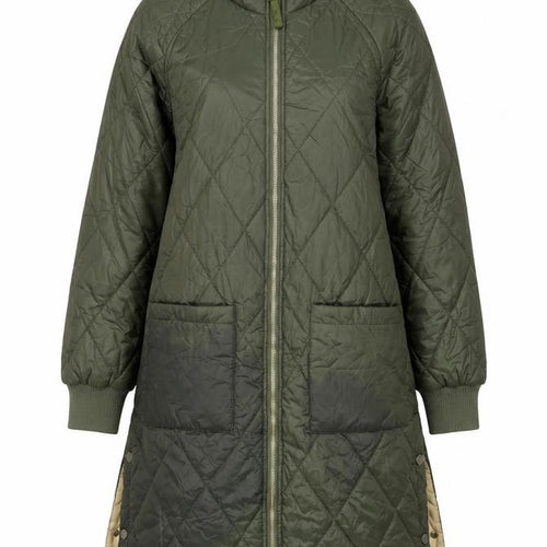 Saint Tropez Women’s Green XS Quilted Padded Reversible Bomber Jacket