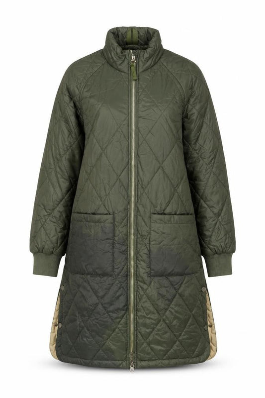 Saint Tropez Women’s Green XS Quilted Padded Reversible Bomber Jacket