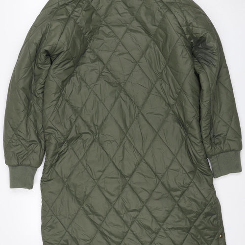 Saint Tropez Women’s Green XS Quilted Padded Reversible Bomber Jacket
