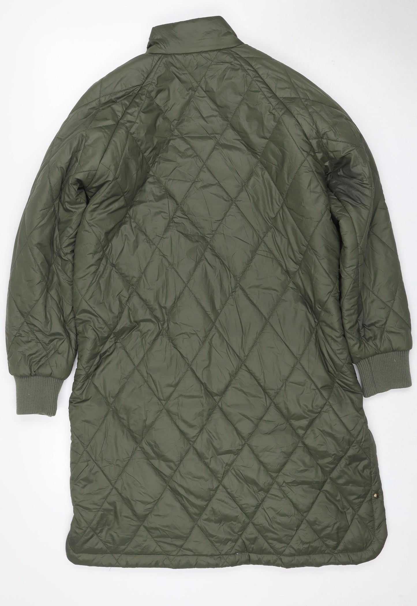Saint Tropez Women’s Green XS Quilted Padded Reversible Bomber Jacket