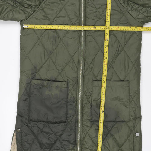 Saint Tropez Women’s Green XS Quilted Padded Reversible Bomber Jacket