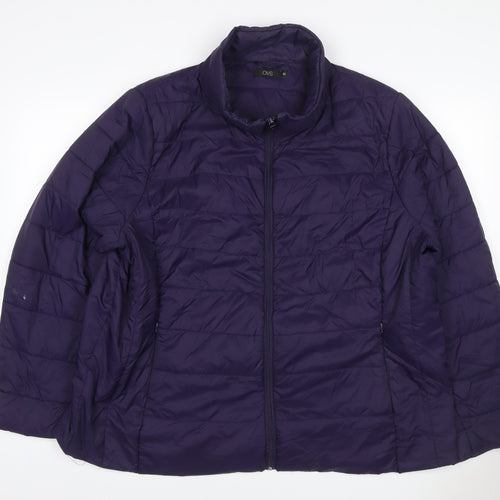 OVS Women’s Purple 4XL Quilted Puffer Jacket Full Zip