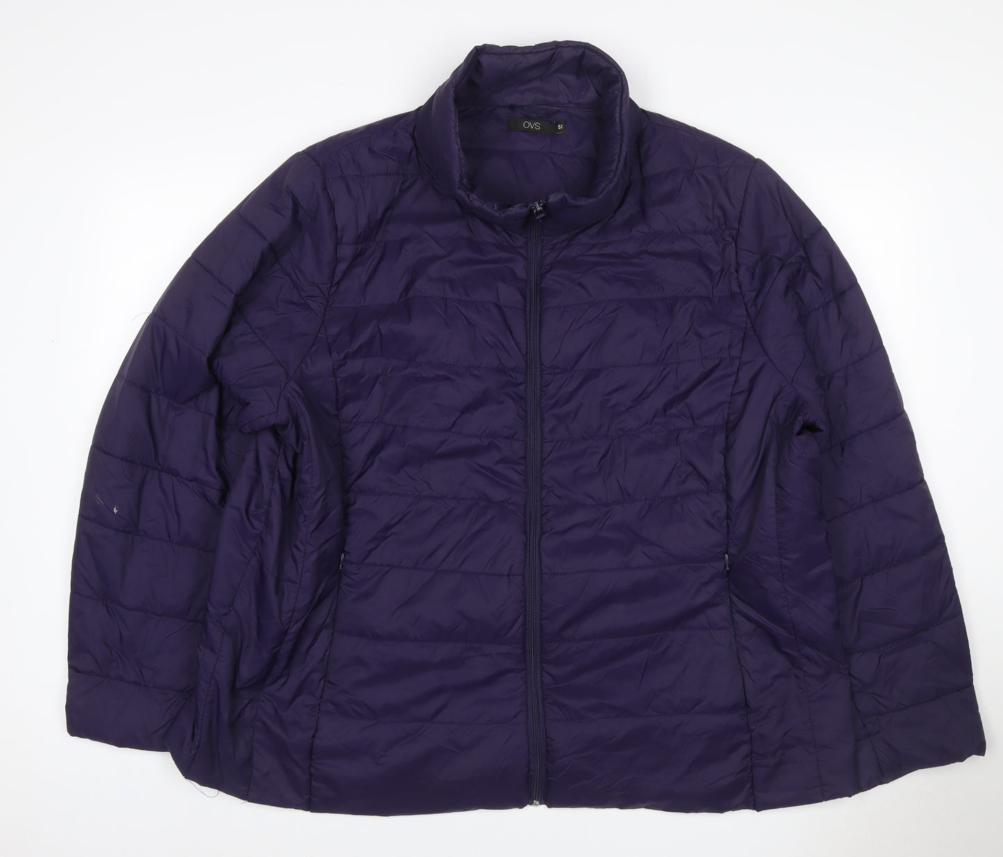 OVS Women’s Purple 4XL Quilted Puffer Jacket Full Zip
