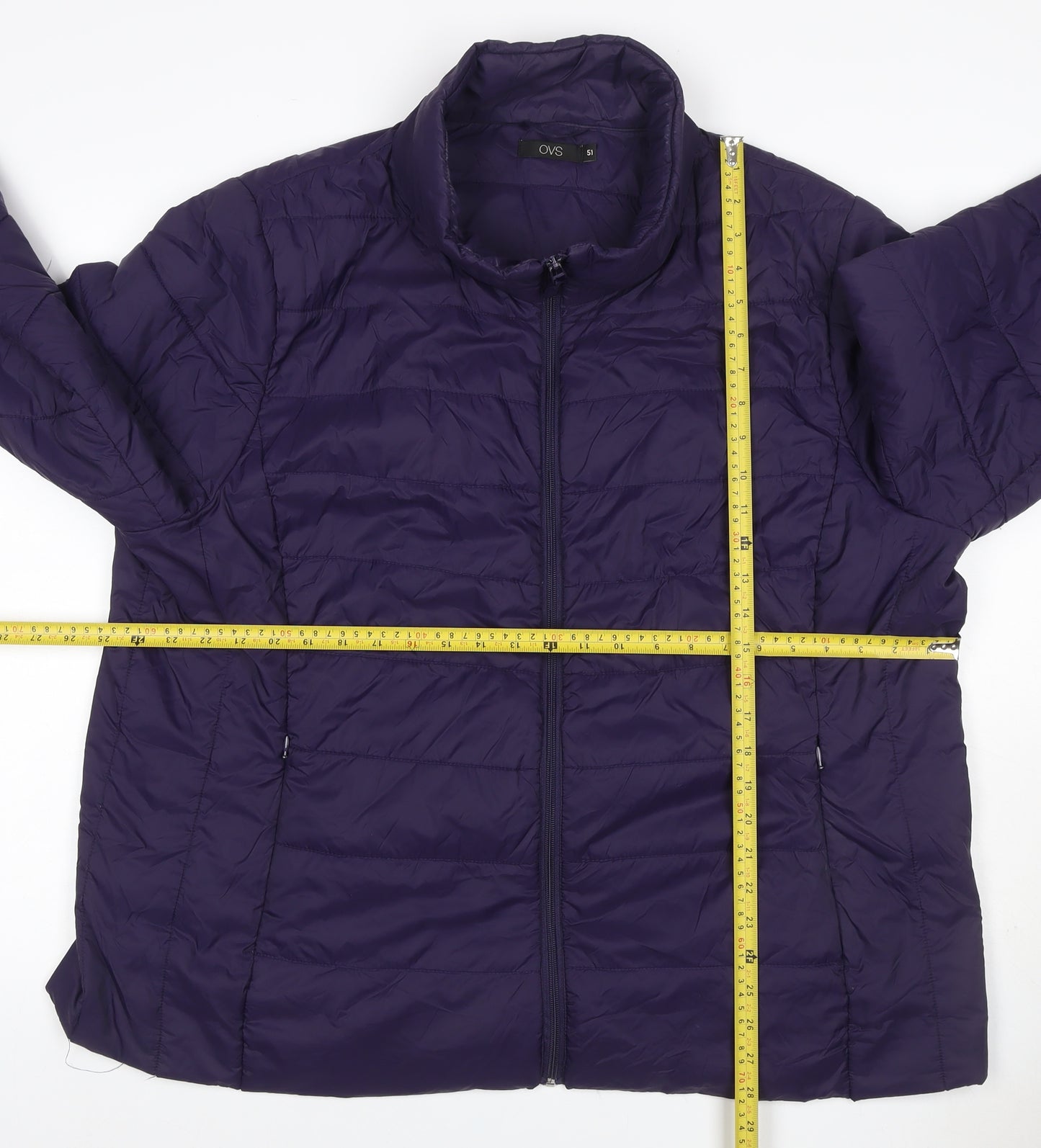 OVS Women’s Purple 4XL Quilted Puffer Jacket Full Zip