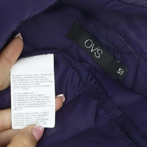 OVS Women’s Purple 4XL Quilted Puffer Jacket Full Zip