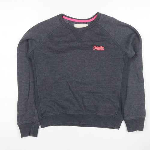 Superdry Women’s Grey S Vintage Orange Label Logo Sweatshirt