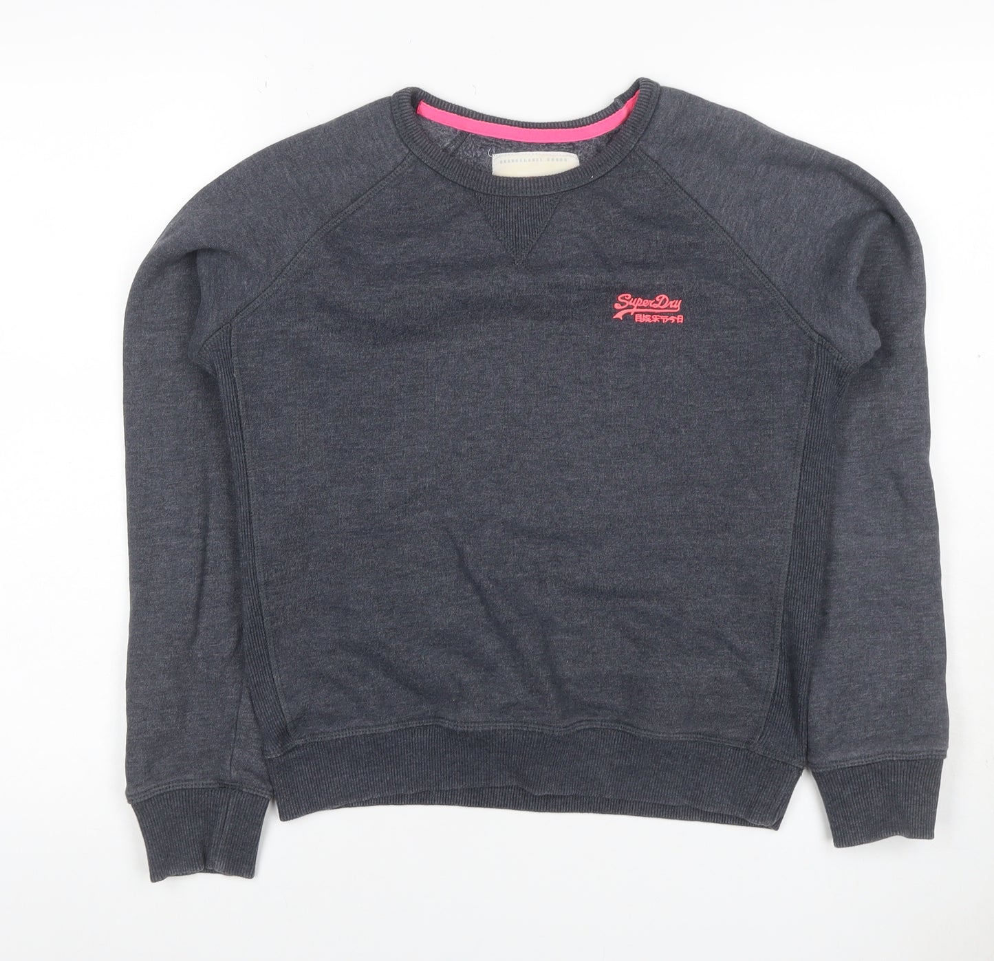 Superdry Women’s Grey S Vintage Orange Label Logo Sweatshirt