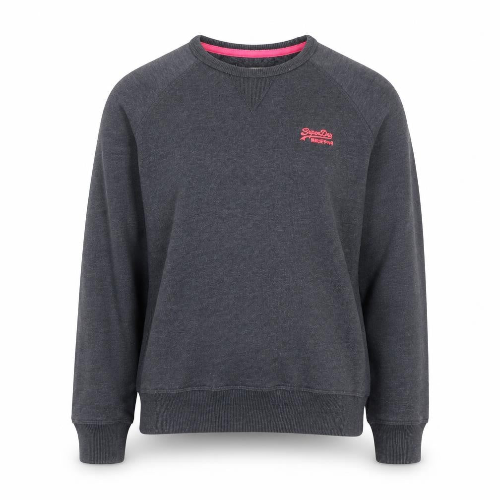 Superdry Women’s Grey S Vintage Orange Label Logo Sweatshirt