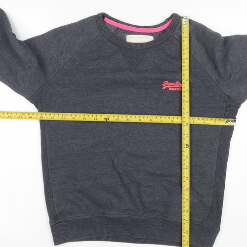 Superdry Women’s Grey S Vintage Orange Label Logo Sweatshirt