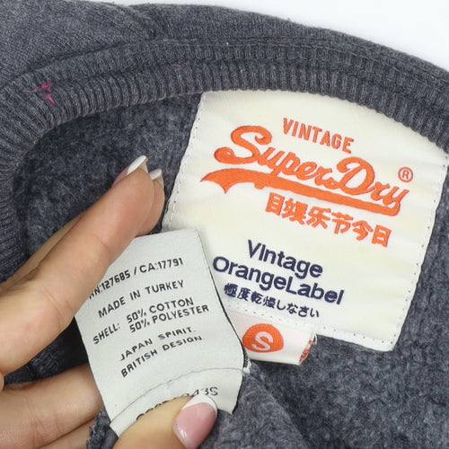 Superdry Women’s Grey S Vintage Orange Label Logo Sweatshirt