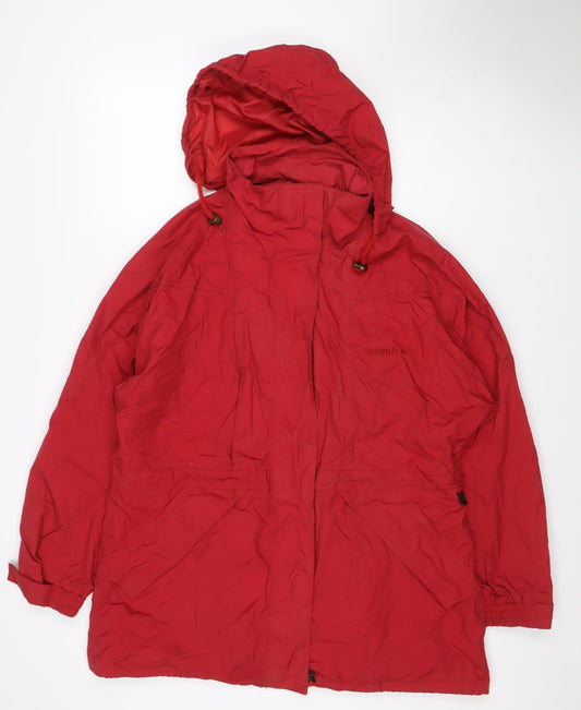 Scanda Women’s Red Size 14 Anorak Hooded Zip Jacket
