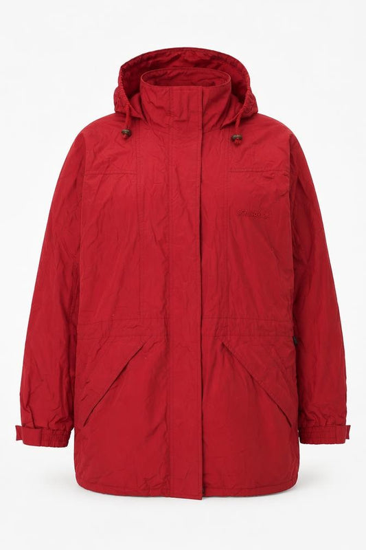 Scanda Women’s Red Size 14 Anorak Hooded Zip Jacket