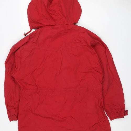 Scanda Women’s Red Size 14 Anorak Hooded Zip Jacket