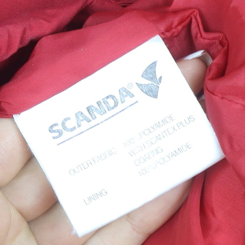 Scanda Women’s Red Size 14 Anorak Hooded Zip Jacket
