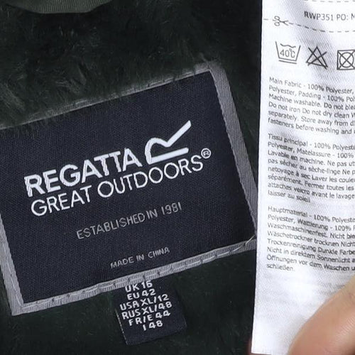 Regatta Women’s Green UK 16 Hooded Parka Mid-Length Coat