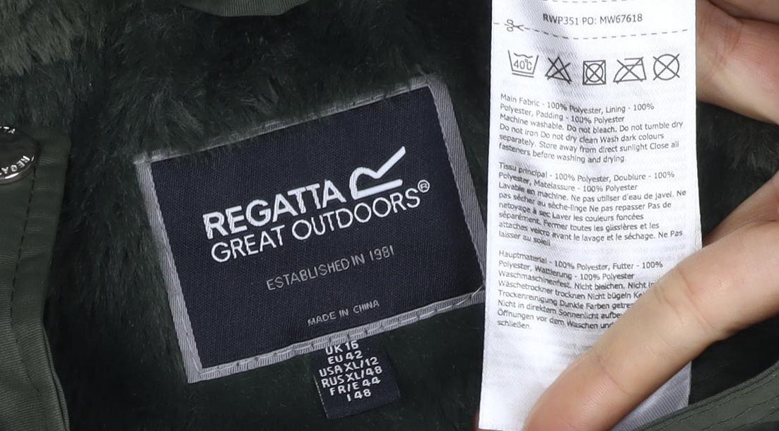 Regatta Women’s Green UK 16 Hooded Parka Mid-Length Coat