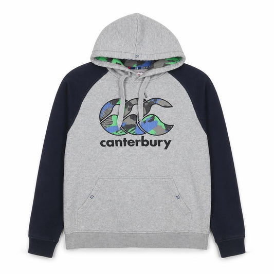 Canterbury Men’s Grey M Camo Logo Pullover Hoodie Rugby Sports