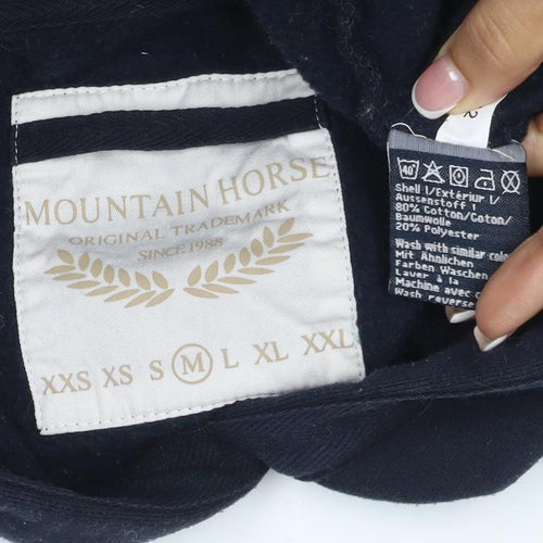 Mountain Horse Men’s Blue M Henley Equestrian Sweatshirt