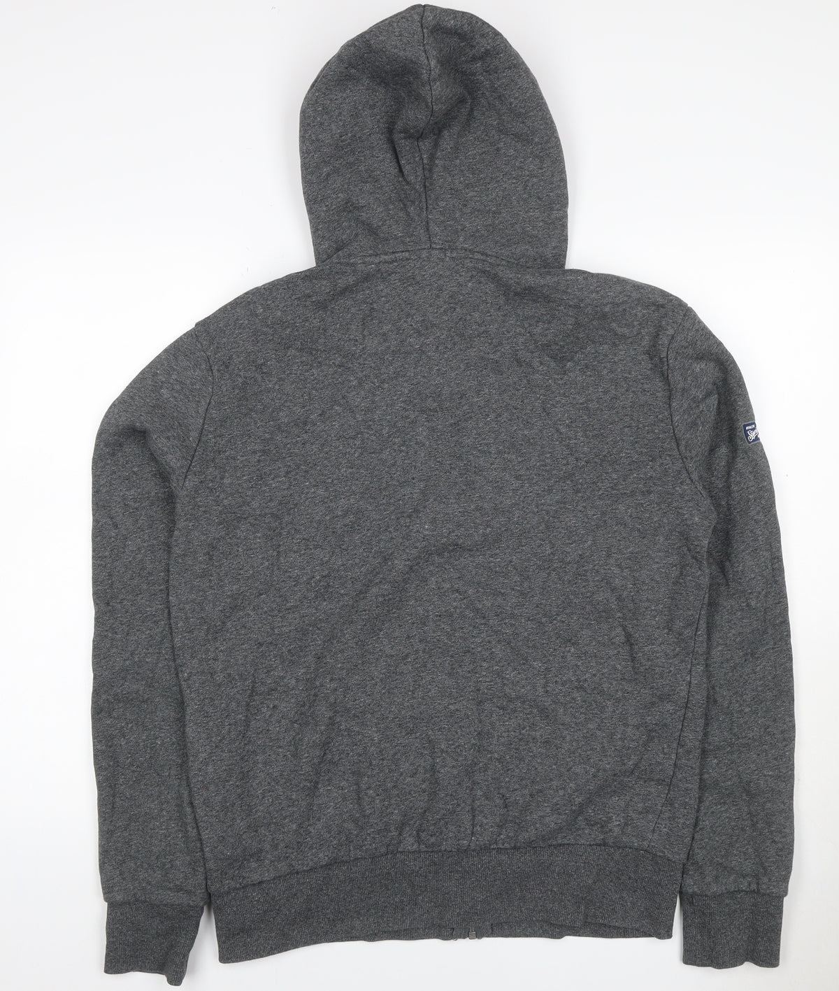 Superdry Men’s Grey L Full Zip Embroidered Logo Hoodie