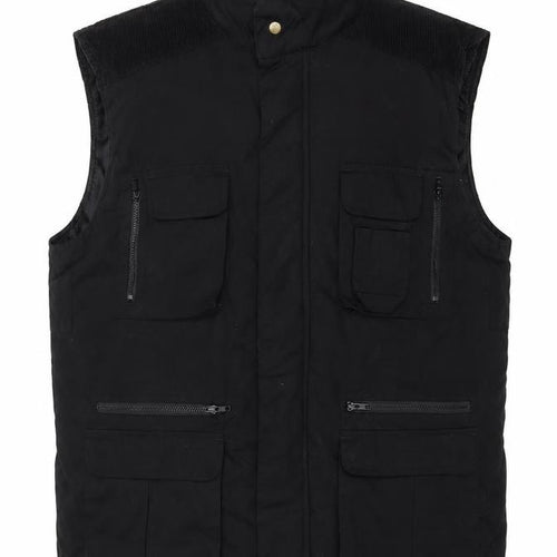 Reigo Men’s Black 2XL Bomber Bodywarmer Zip Pockets