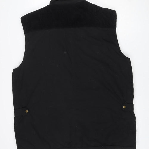 Reigo Men’s Black 2XL Bomber Bodywarmer Zip Pockets