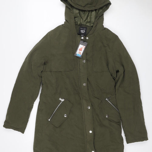 New Look 915 Girls Green 12-13 Years Hooded Padded Parka Jacket