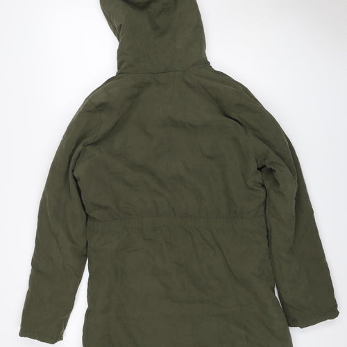 New Look 915 Girls Green 12-13 Years Hooded Padded Parka Jacket