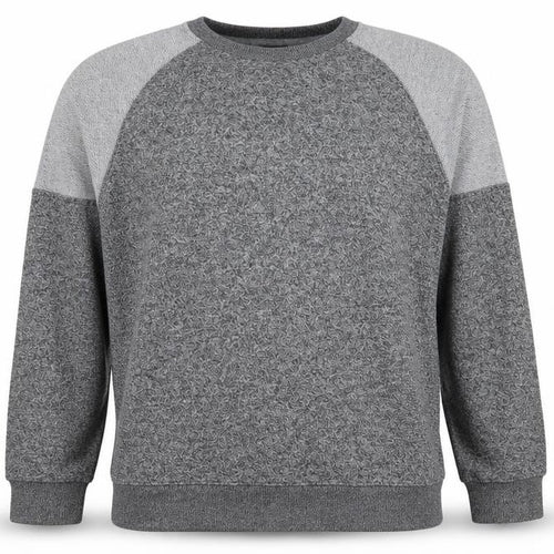 H&M Men’s Grey Marl L Pullover Crew Neck Cotton Blend Sweatshirt