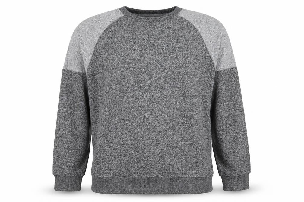 H&M Men’s Grey Marl L Pullover Crew Neck Cotton Blend Sweatshirt