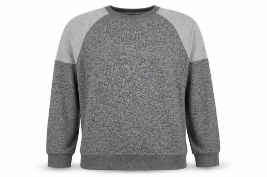 H&M Men’s Grey Marl L Pullover Crew Neck Cotton Blend Sweatshirt
