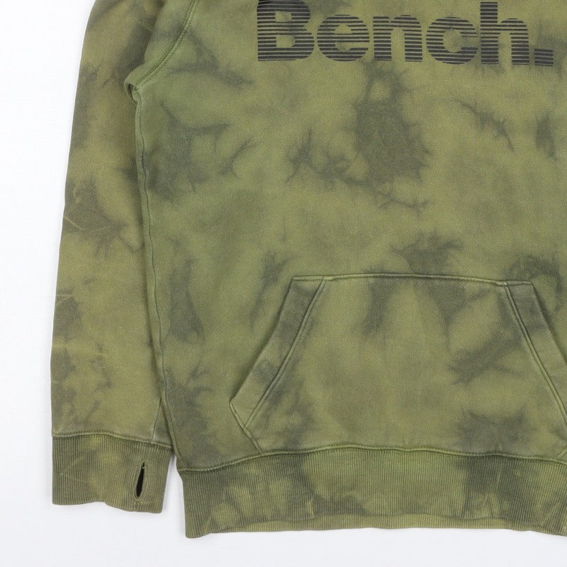 Additional view of Bench. boys’ green tie dye logo pullover hoodie age 11-12 years