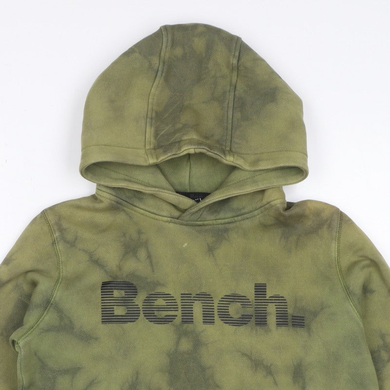 Additional view of Bench. boys’ green tie dye logo pullover hoodie age 11-12 years