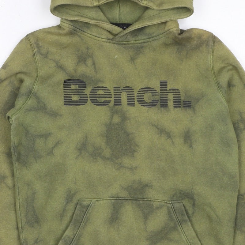 Additional view of Bench. boys’ green tie dye logo pullover hoodie age 11-12 years