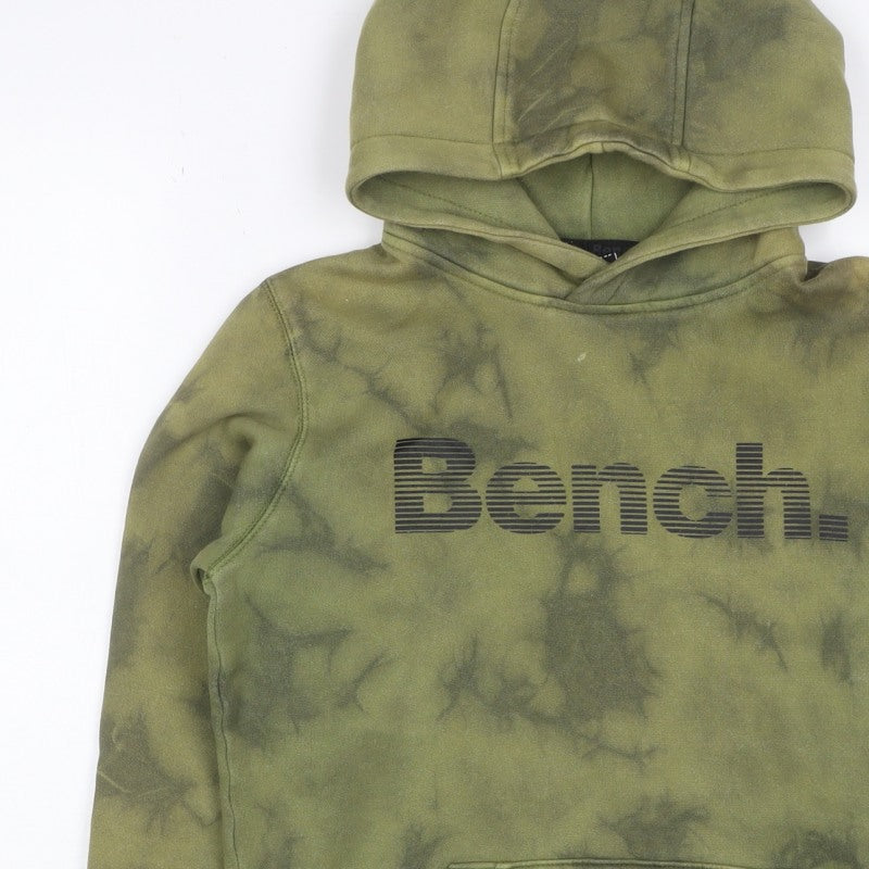 Additional view of Bench. boys’ green tie dye logo pullover hoodie age 11-12 years