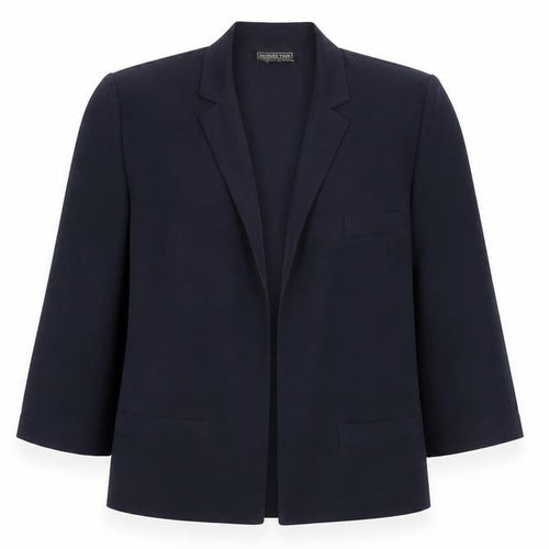 Jacques Vert Women’s Navy Blue UK 12 Long Single-Breasted Blazer