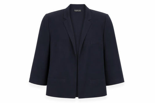 Jacques Vert Women’s Navy Blue UK 12 Long Single-Breasted Blazer