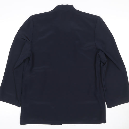 Jacques Vert Women’s Navy Blue UK 12 Long Single-Breasted Blazer