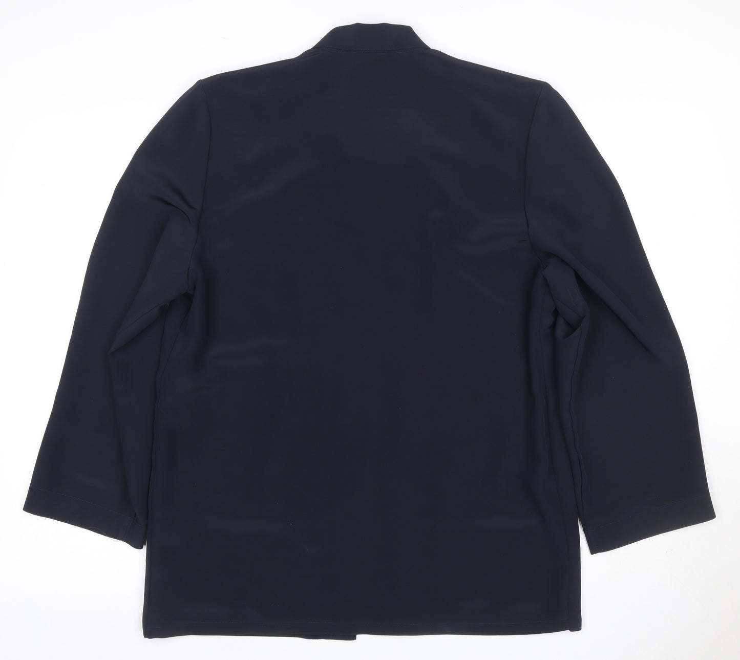 Jacques Vert Women’s Navy Blue UK 12 Long Single-Breasted Blazer