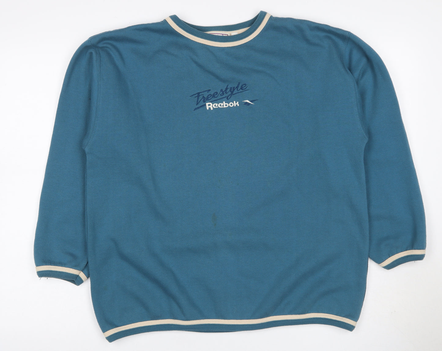 Reebok Teens Blue Size 12 Vintage Freestyle Logo Fleece Pullover Sweatshirt