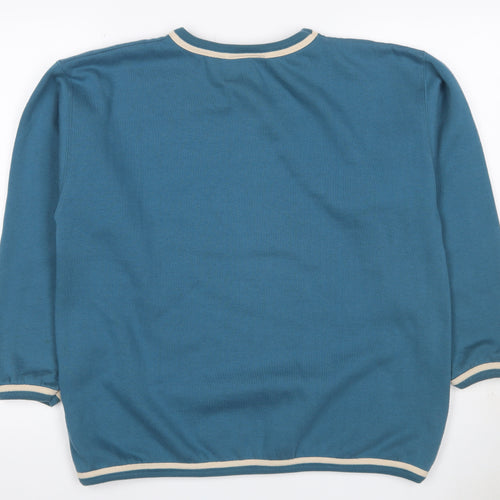 Reebok Teens Blue Size 12 Vintage Freestyle Logo Fleece Pullover Sweatshirt