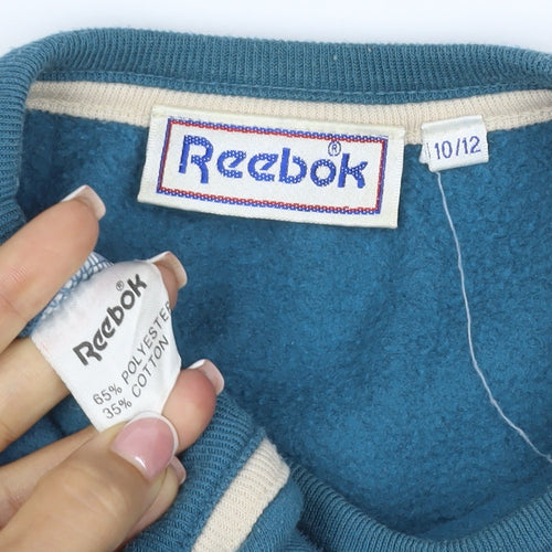 Reebok Teens Blue Size 12 Vintage Freestyle Logo Fleece Pullover Sweatshirt