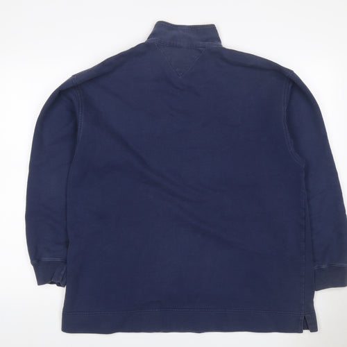 Tommy Hilfiger Men’s Navy M 1/4 Zip Logo Vintage Sweatshirt